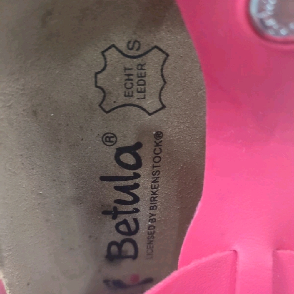 Women's Pink Betula By Birkenstock 40 U.S.9 Thong Flipflop Sandals Resort Summer - Picture 9 of 14